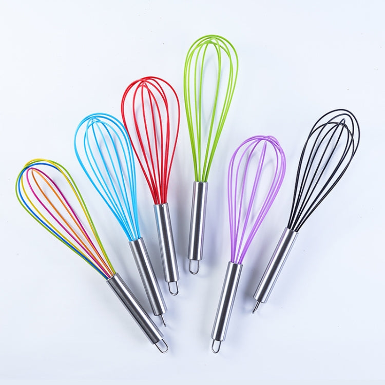 Silicone Egg Beater Home Egg Mixer Kitchen Gadgets Cream Baking Tools, Colour: 10 inch Blue - Stirrer & Squeezer by PMC TechLife | Online Shopping South Africa | PMC TechLife