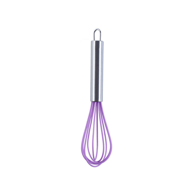 Silicone Egg Beater Home Egg Mixer Kitchen Gadgets Cream Baking Tools, Colour: 8 inch Purple - Stirrer & Squeezer by PMC TechLife | Online Shopping South Africa | PMC TechLife