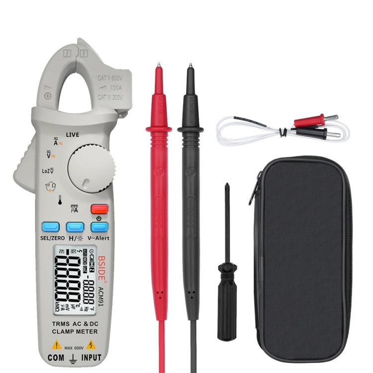BSIDE ACM91 Digital Clamp Meter AC/DC Current 1mA True RMS Auto Range  Capacitor Tester Multimeter(Grey) - free shipping - PMC TechLife - Order now!