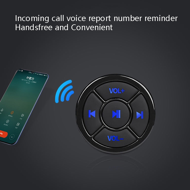 Car Mobile Phone Remote Control Bluetooth Wireless Multimedia Button Remote Control Music Playback Selfie, Colour: Black With Buckle - Bluetooth Car Kits by PMC TechLife | Online Shopping South Africa | PMC TechLife | Buy Now Pay Later Mobicred