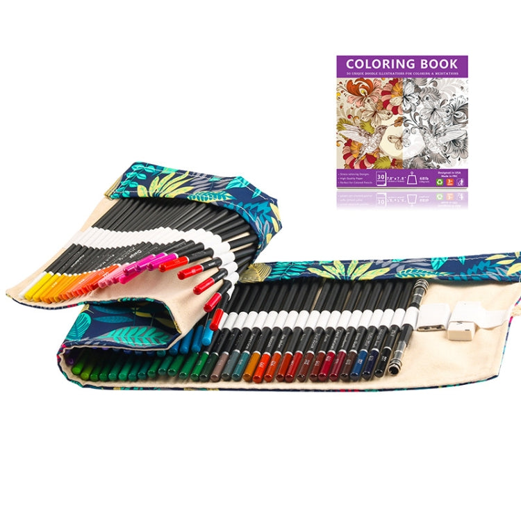 72 Colors Colored Pencils Set Hand-Painted Graffiti Colored Pencils With Roller Shutter Pencil Case - Art Supplies by PMC TechLife | Online Shopping South Africa | PMC TechLife