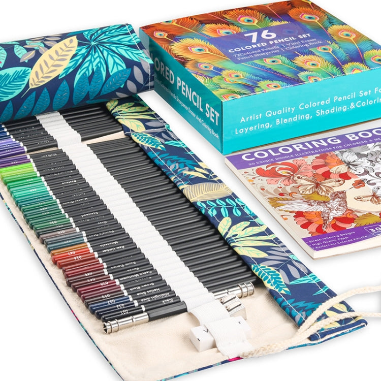 72 Colors Colored Pencils Set Hand-Painted Graffiti Colored Pencils With Roller Shutter Pencil Case - Art Supplies by PMC TechLife | Online Shopping South Africa | PMC TechLife
