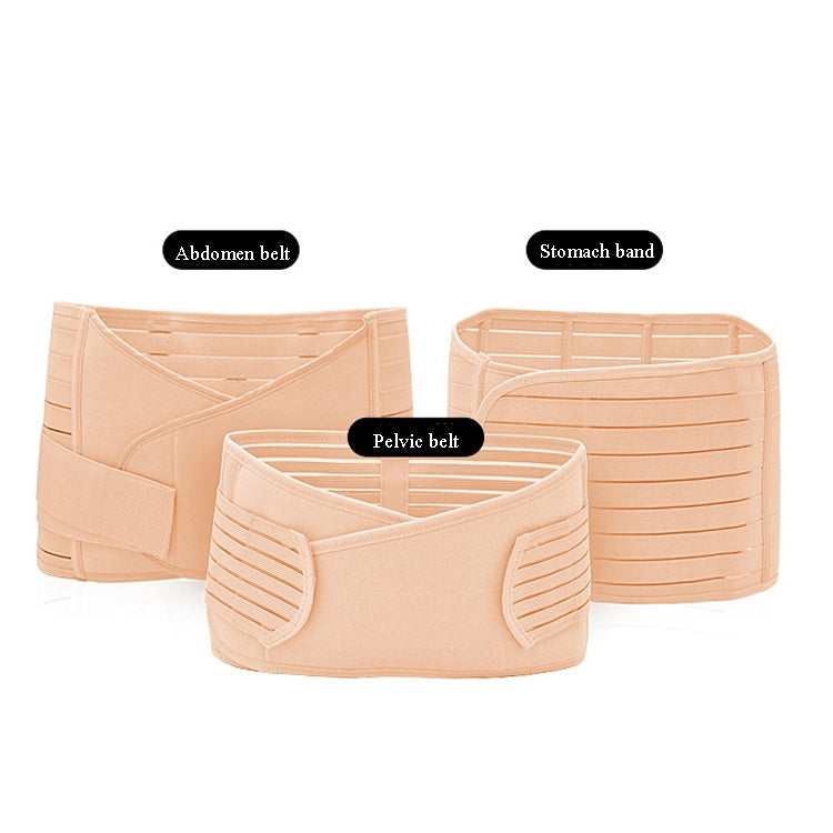 Three-Piece Abdomen Belt Set Elastic Postpartum Abdomen Belt Maternity Corset Belt Waist Belt For Caesarean Section, Size: M(Enhanced Skin Tone) -  by PMC Jewellery | Online Shopping South Africa | PMC Jewellery