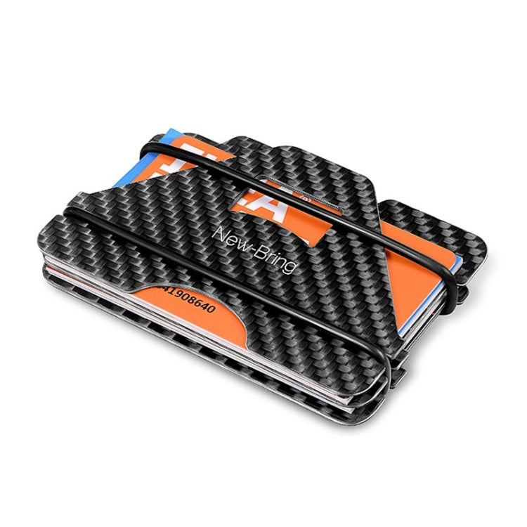 New Bring Metal Card Holder Anti-Demagnetization Anti-Theft Brush Anti-RFID Card Holder Ultra-Thin Card Holder Men Wallet(Carbon Fiber) - Antimagnetic RFID Package by New Bring | Online Shopping South Africa | PMC TechLife | Buy Now Pay Later Mobicred