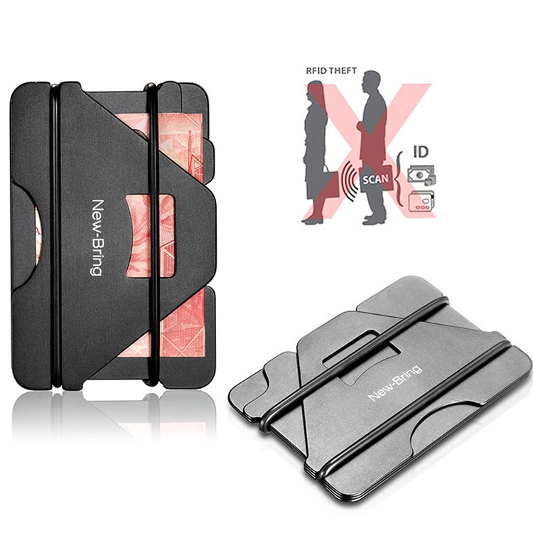 New Bring Metal Card Holder Anti-Demagnetization Anti-Theft Brush Anti-RFID Card Holder Ultra-Thin Card Holder Men Wallet(Carbon Fiber) - Antimagnetic RFID Package by New Bring | Online Shopping South Africa | PMC TechLife | Buy Now Pay Later Mobicred