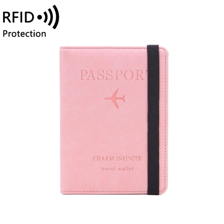 RFID Travel Passport Card Bag Elastic Band Protective Case(Pink) - free shipping - PMC TechLife - Order now!