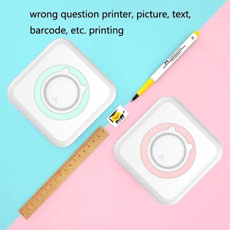 Convenient Pocket Mini Printer Student Wrong Question Thermal Bluetooth Mobile Phone Photo Data Note Printer(Pink) - Photo Printers by Huawei | Online Shopping South Africa | PMC TechLife | Buy Now Pay Later Mobicred