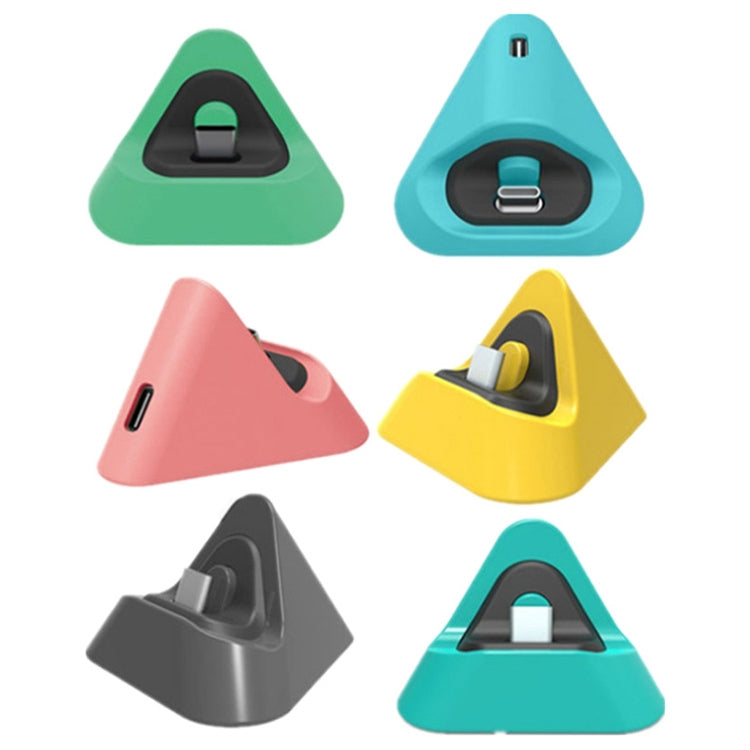 2 PCS DOBE TNS-19062 Host Charging Bottom Portable Triangle Game Console Charger For Switch / Lite(Yellow) - Charger & Power by DOBE | Online Shopping South Africa | PMC TechLife | Buy Now Pay Later Mobicred