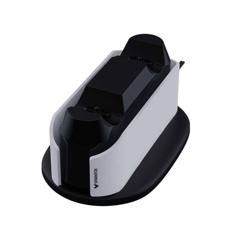 SPARKFOX W20P508 Dual Charger With Contacts Wireless Handle Charger For PS5, Style: Charger+Data Cable+Charging Plug - Charger & Power by PMC TechLife | Online Shopping South Africa | PMC TechLife