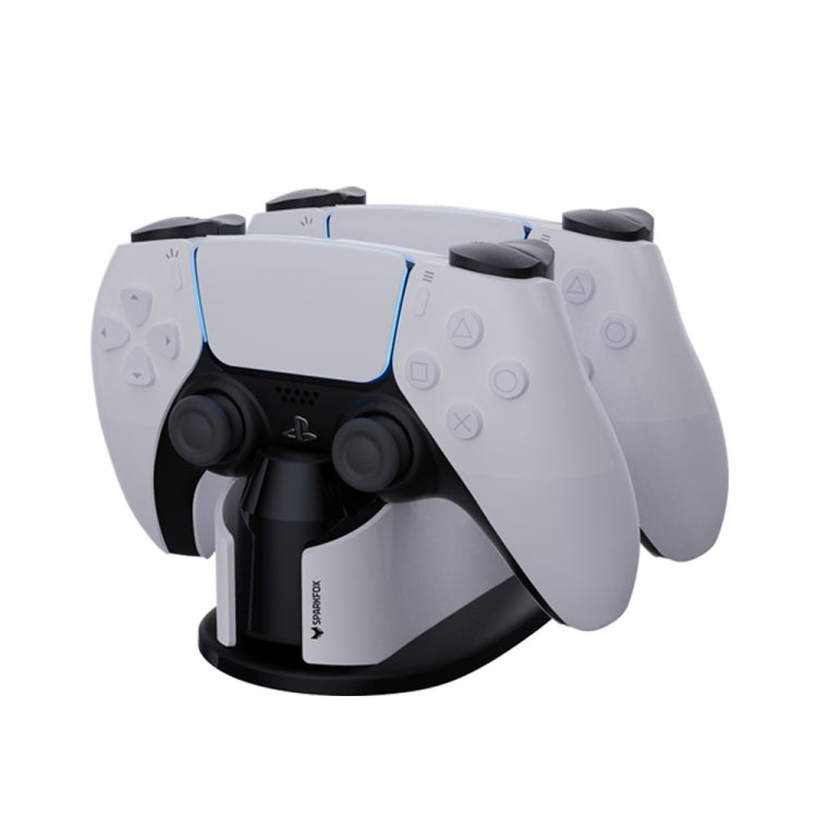 SPARKFOX W20P508 Dual Charger With Contacts Wireless Handle Charger For PS5, Style: Charger+Data Cable+Charging Plug - Charger & Power by PMC TechLife | Online Shopping South Africa | PMC TechLife