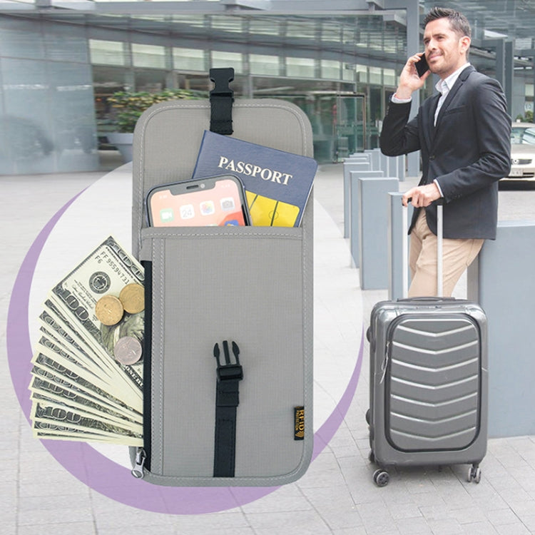 1062 Travel Passport Bag RFID Multi-Function Document Holder Hanging Neck Ticket Protective Case(Purple) - Antimagnetic RFID Package by PMC TechLife | Online Shopping South Africa | PMC TechLife | Buy Now Pay Later Mobicred