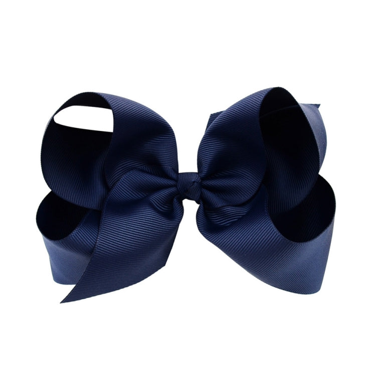 5 PCS 6 Inch Colorful Kids Girls Big Solid Ribbon Hair Bow Clips(1) - Head Bands by PMC Jewellery | Online Shopping South Africa | PMC Jewellery