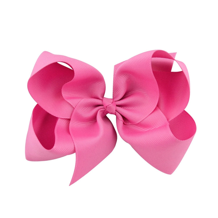 5 PCS 6 Inch Colorful Kids Girls Big Solid Ribbon Hair Bow Clips(13) - Head Bands by PMC Jewellery | Online Shopping South Africa | PMC Jewellery