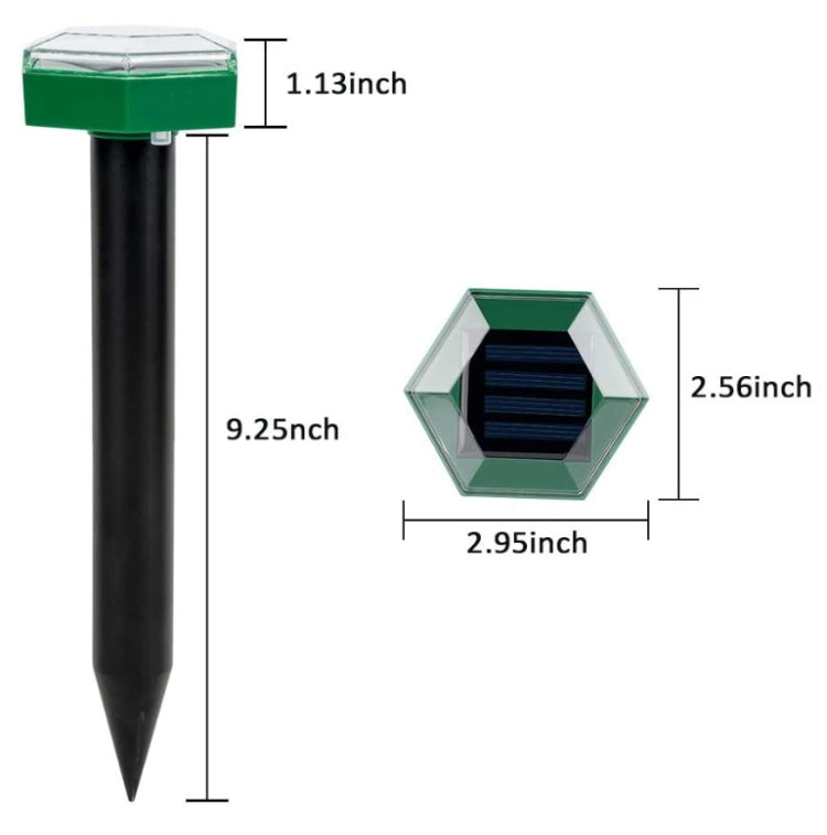 Outdoor Hexagonal Solar Ultrasonic Mole Repeller Inserted Into The Lawn Outdoor Animal Repeller(Green) - Outdoor Insect Repellent by PMC Jewellery | Online Shopping South Africa | PMC Jewellery