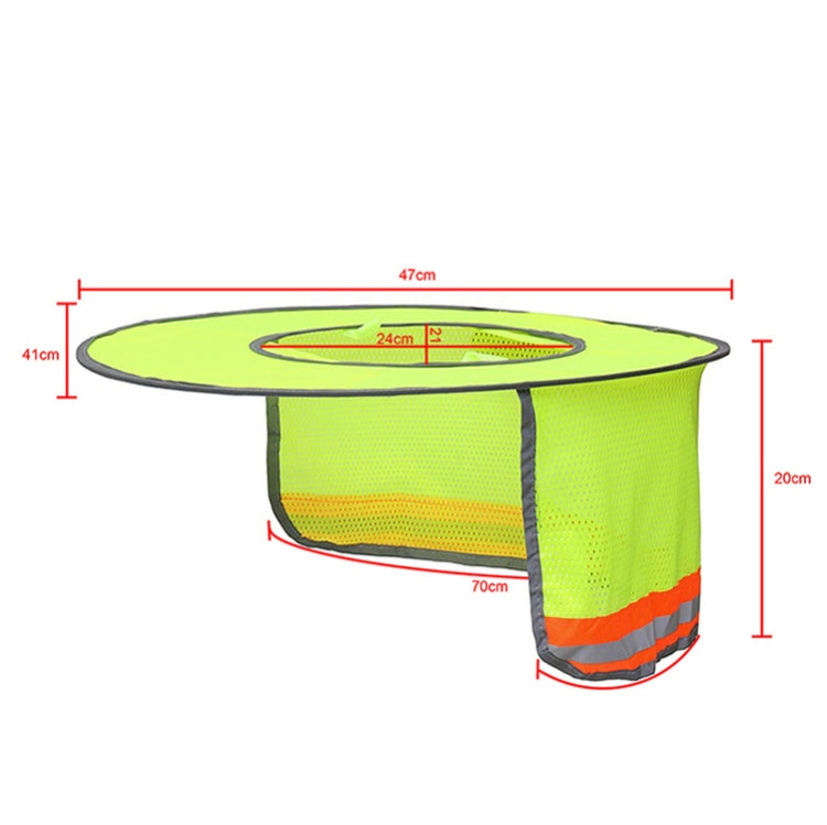 Construction Site Outdoor Construction Foldable Reflective Safety Sun Hat, Size: One Size(Fluorescent Yellow) - Workplace Safety Supplies by PMC TechLife | Online Shopping South Africa | PMC TechLife