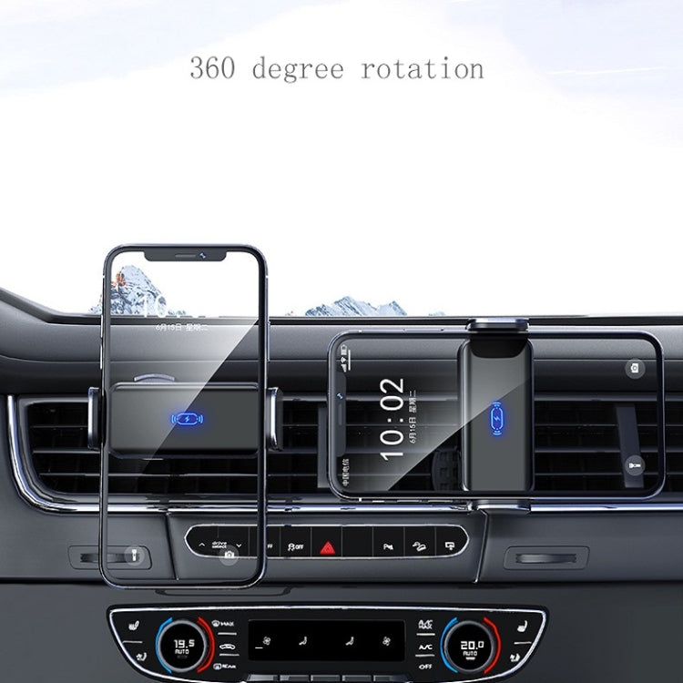 Vehicle-mounted Intelligent Induction Electric Mobile Phone Holder Car Air Outlet Navigation Frame(Abyss Black) - Car Holders by PMC TechLife | Online Shopping South Africa | PMC TechLife