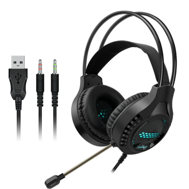Smailwolf AK3 Headset Game Headphones Wired Luminous Desktop Computer Headset, Style: 3.5mm Double Plug - Multimedia Headset by PMC TechLife | Online Shopping South Africa | PMC TechLife