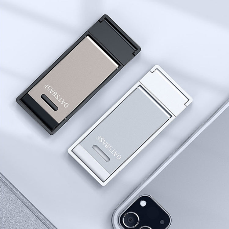 Oatsbasf 03637 Aluminum Alloy Mobile Phone Bracket Desktop Folding Portable Metal Rack(White) - Desktop Holder by Oatsbasf | Online Shopping South Africa | PMC Jewellery