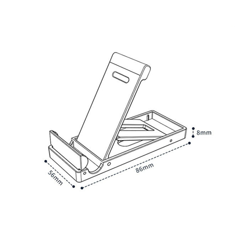 Oatsbasf 03637 Aluminum Alloy Mobile Phone Bracket Desktop Folding Portable Metal Rack(White) - Desktop Holder by Oatsbasf | Online Shopping South Africa | PMC Jewellery