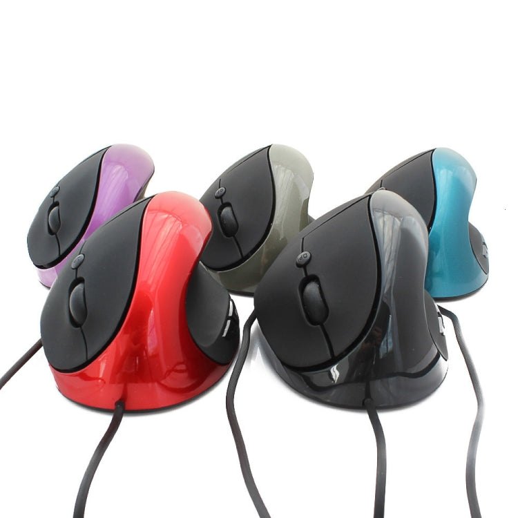 JSY-05 6 Keys Wired Vertical Mouse Ergonomics Brace Optical Mouse(Blue) - free shipping - PMC TechLife - Order now!