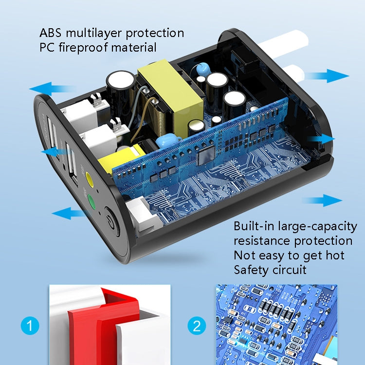 RAYEE K8 Bluetooth 5.0 Audio Receiver & Transmitter 2 in 1 Adapter Support 2.1A Fast Charge U Disk, US Plug - Audio Receiver Transmitter by PMC TechLife | Online Shopping South Africa | PMC TechLife