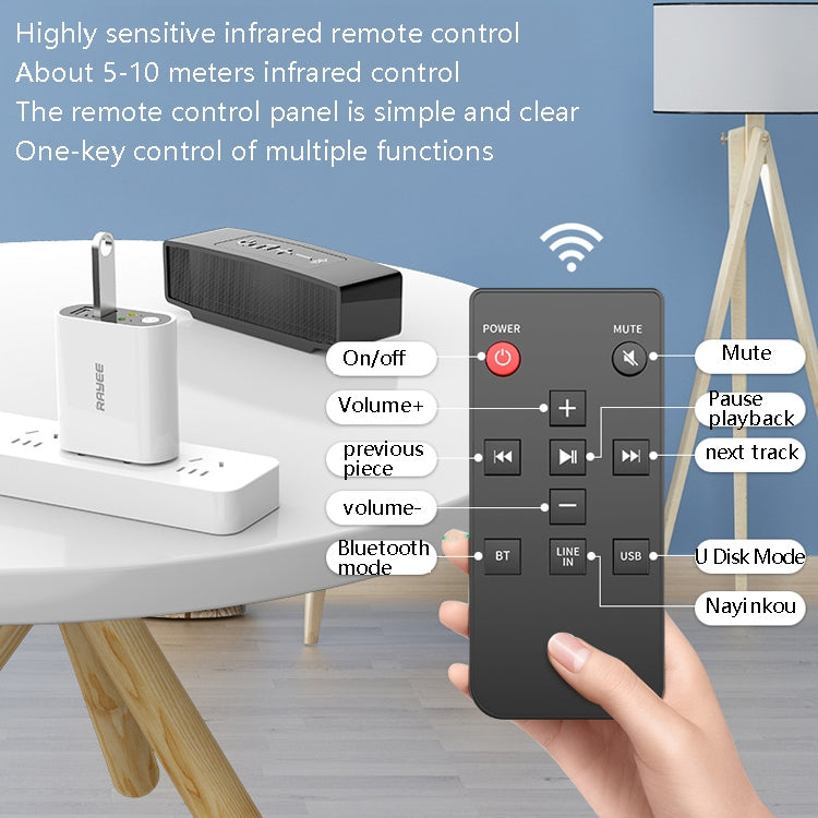 RAYEE K8 Remote Control Version 2 in 1 Bluetooth 5.0 Receiver & Transmitter Audio Adapter Support Fast Charge U Disk, US Plug - Audio Receiver Transmitter by PMC TechLife | Online Shopping South Africa | PMC TechLife
