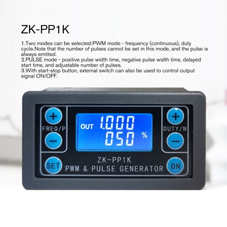 ZK-PP1K PWM Signal Generator 1Hz-150KHz PWM Pulse Frequency Duty Cycle Adjustable Square Wave Generator - Other Accessories by PMC TechLife | Online Shopping South Africa | PMC TechLife
