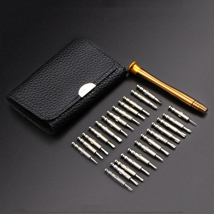 25 In 1 Multi-Purpose Leather Case Manual Screwdriver Batch Set Mobile Phone Notebook Repair Tool(With Magnetic) - Screwdriver Set by PMC TechLife | Online Shopping South Africa | PMC TechLife