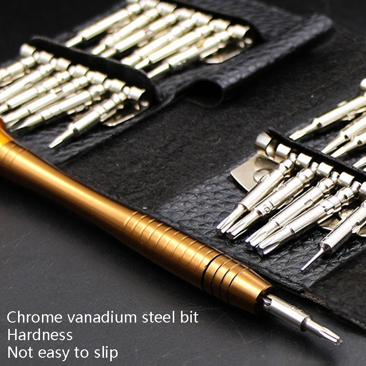 25 In 1 Multi-Purpose Leather Case Manual Screwdriver Batch Set Mobile Phone Notebook Repair Tool(With Magnetic) - Screwdriver Set by PMC TechLife | Online Shopping South Africa | PMC TechLife