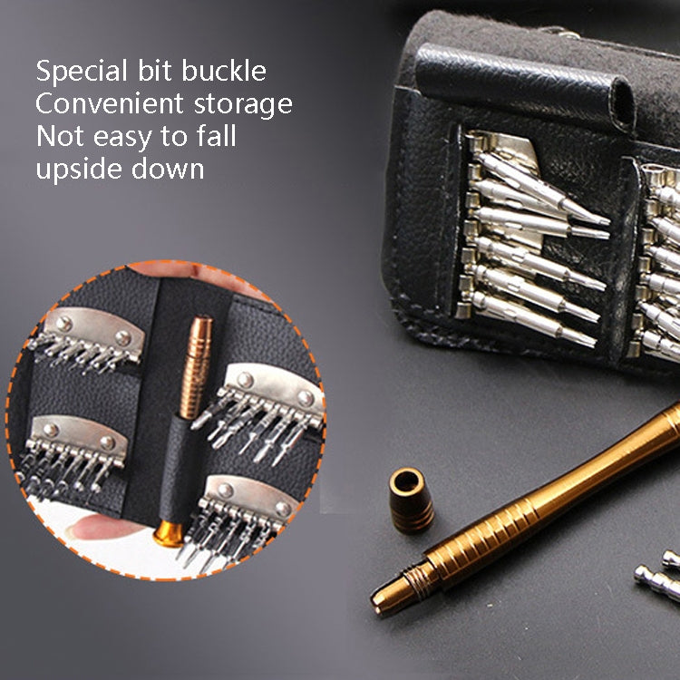25 In 1 Multi-Purpose Leather Case Manual Screwdriver Batch Set Mobile Phone Notebook Repair Tool(With Magnetic) - Screwdriver Set by PMC TechLife | Online Shopping South Africa | PMC TechLife