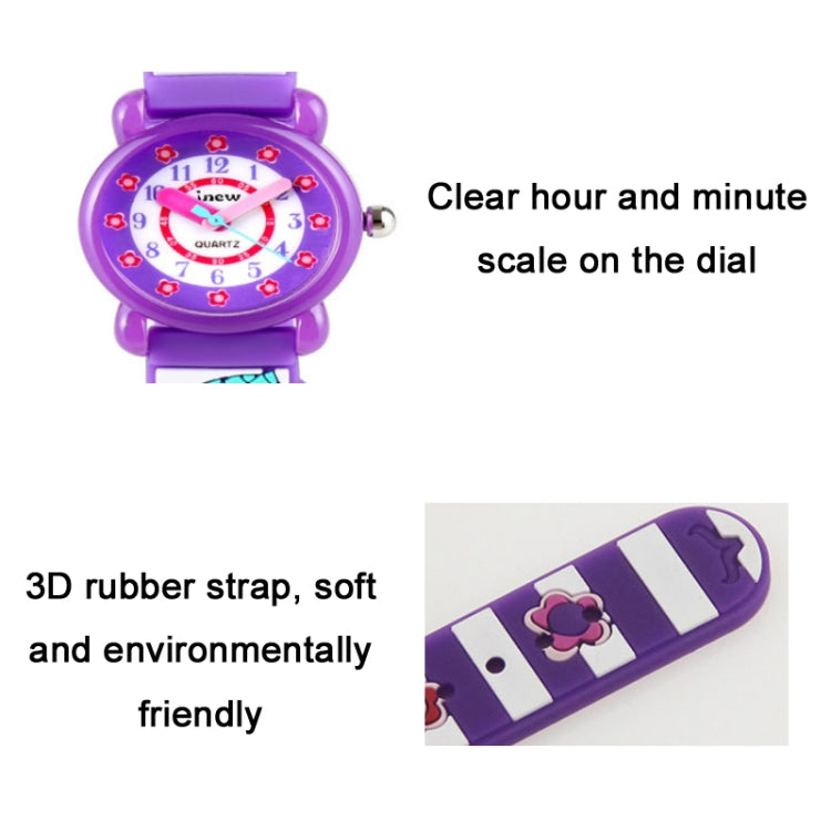 JNEW A335-86224 Children Cartoon 3D Cooking Firl Waterproof Quartz Silicone Watch(Blue) - Cartoon Watches by JNEW | Online Shopping South Africa | PMC Jewellery | Buy Now Pay Later Mobicred