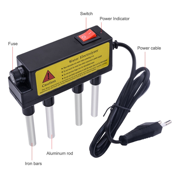 2 PCS Household Electrolyzer Test Electrolysis Water Tools Water Purity Level Meter PH Testing Tool Water Quality Tester(EU Plug) - Air & Water Quality Tester by PMC TechLife | Online Shopping South Africa | PMC TechLife | Buy Now Pay Later Mobicred