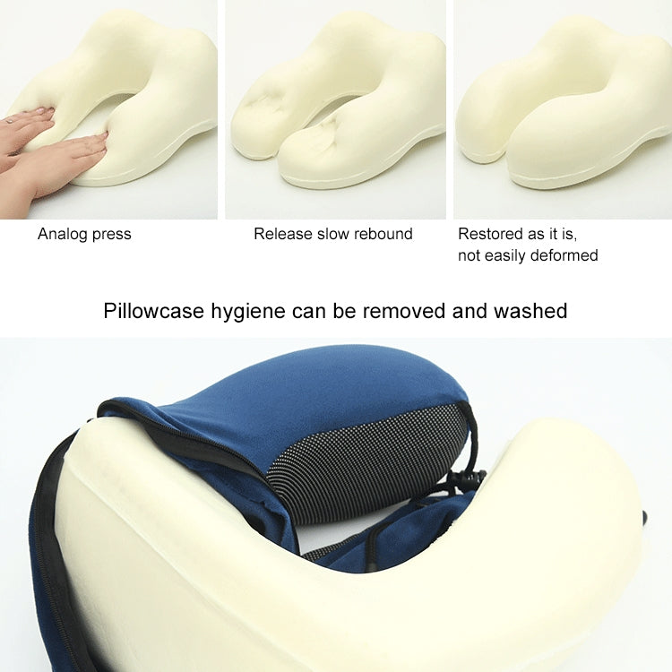 Magnetic Memory Foam U-shaped Pillow Suitable for Travel Solid Pillows(Navy blue) - free shipping - PMC TechLife - Order now!