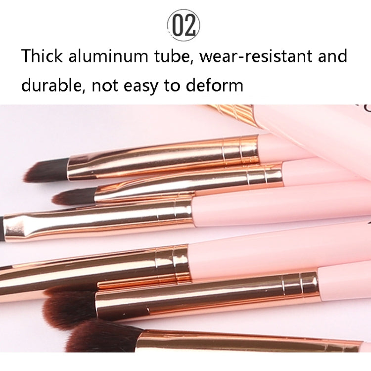 ZOREYA ZS744 7 In 1 Makeup Brush Set Beauty Tools Brush, Exterior color: Pink + Bag - Makeup Brushes by PMC Jewellery | Online Shopping South Africa | PMC Jewellery