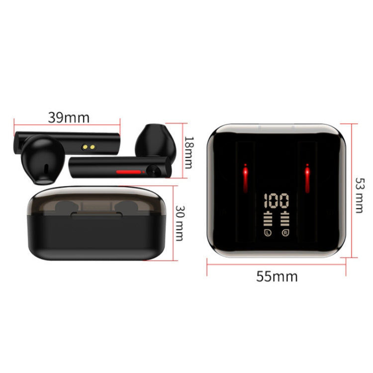 T13 TWS Digital Display Wireless In-Ear Sports Bluetooth Earphones Support Touch Control(Black) - TWS Earphone by PMC Jewellery | Online Shopping South Africa | PMC Jewellery