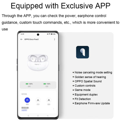 OPPO Enco Free3 Wireless Active Noise Reduction In-Ear Music Sports Bluetooth Earphones(White) - Bluetooth Earphone by OPPO | Online Shopping South Africa | PMC Jewellery