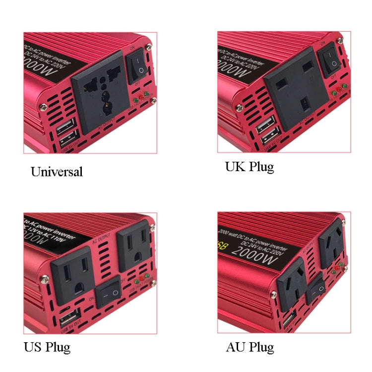 LVYUAN Car Inverter Dual USB Power Converter, Specification: 12V to 220V 2000W AU Plug - Modified Square Wave by PMC TechLife | Online Shopping South Africa | PMC TechLife