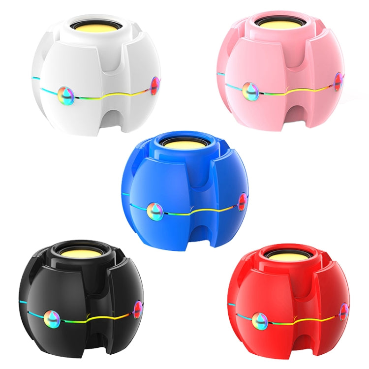 RGB Light Effect Gyro Shape Wireless Bluetooth Audio(White) - Mini Speaker by PMC TechLife | Online Shopping South Africa | PMC TechLife