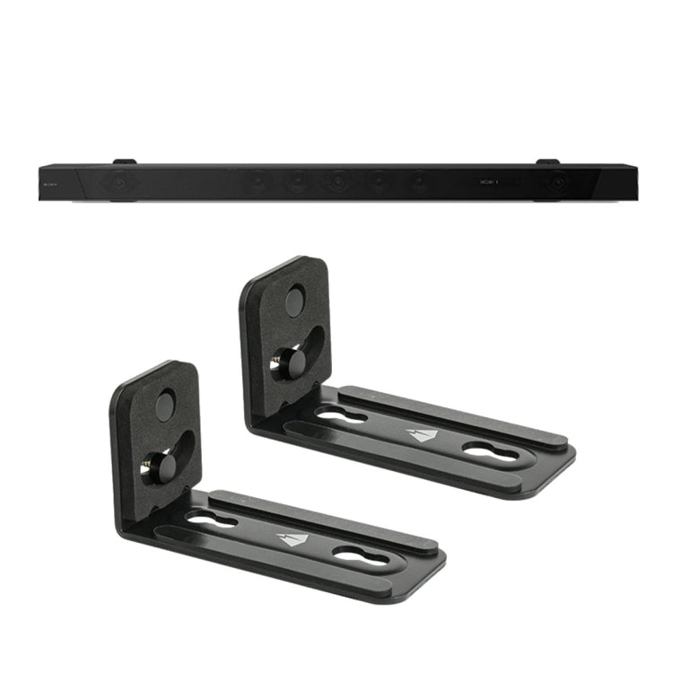 Universal Wall Bracket Non-Slip Storage Bracket for Long Strip Speaker(Black) - Speaker Bracket by PMC TechLife | Online Shopping South Africa | PMC TechLife