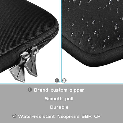 Universal PU Leather + Nylon Waterproof Zipper Portable Keyboard Storage Bag For Apple Wireless Keyboard A1314 & Magic Keyboard A1644(Black) - Digital Storage Bag by PMC Jewellery | Online Shopping South Africa | PMC Jewellery