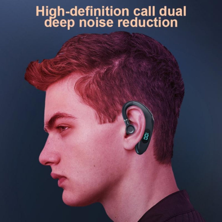 Q20 Bluetooth 5.2 Business Digital Display Sports Earhook Stereo Earphone(Black) - Bluetooth Earphone by PMC TechLife | Online Shopping South Africa | PMC TechLife