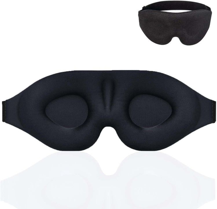 3D Sleeping Eye Mask Memory Foam Men And Women Shading Eye Mask Concave Eye Mask(No Nose Wings Black) - Eye Masks by PMC Jewellery | Online Shopping South Africa | PMC Jewellery