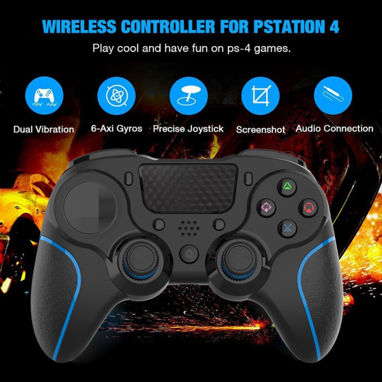MB-P913 PC Six-Axis Somatosensory Back Key Programming Dual Vibration Bluetooth Gamepad For PS4 Pro(Black White) - Gamepads by PMC TechLife | Online Shopping South Africa | PMC TechLife