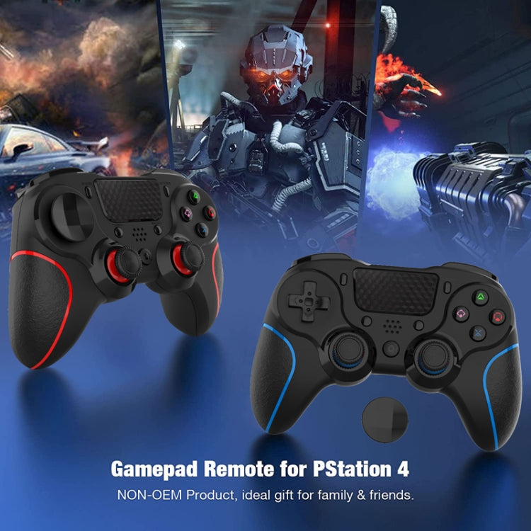 MB-P913 PC Six-Axis Somatosensory Back Key Programming Dual Vibration Bluetooth Gamepad For PS4 Pro(Red Black) - Gamepads by PMC TechLife | Online Shopping South Africa | PMC TechLife