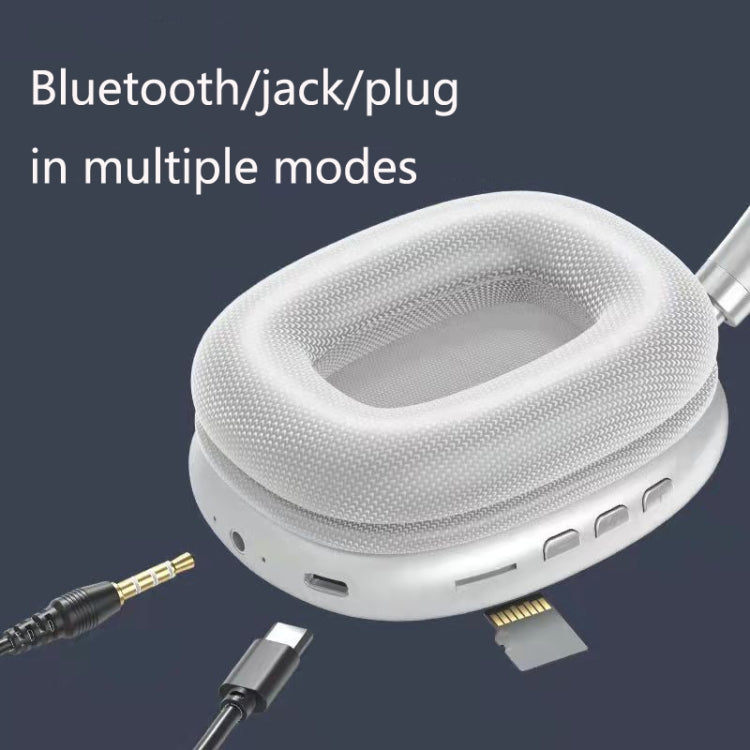 P9 Bluetooth 5.1 Subwoofer Wireless Headset Support AUX / TF Card(White) - Headset & Headphone by PMC Jewellery | Online Shopping South Africa | PMC Jewellery