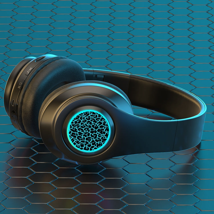 B39 Wireless Bluetooth Headset Subwoofer With Breathing Light Support TF Card(Pure Black) - Headset & Headphone by PMC TechLife | Online Shopping South Africa | PMC TechLife | Buy Now Pay Later Mobicred