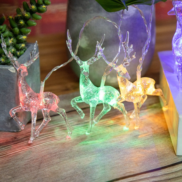 Christmas Elk String Lights Holiday Decoration, Spec: 6m 40 LEDs Battery Box(Colorful Light) - Decoration Lamps by PMC Jewellery | Online Shopping South Africa | PMC Jewellery