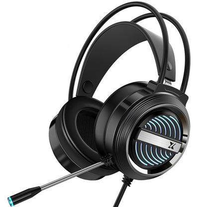 Heir Audio Head-Mounted Gaming Wired Headset With Microphone, Colour: X9 Single Hole (Black) - Multimedia Headset by Heir Audio | Online Shopping South Africa | PMC Jewellery