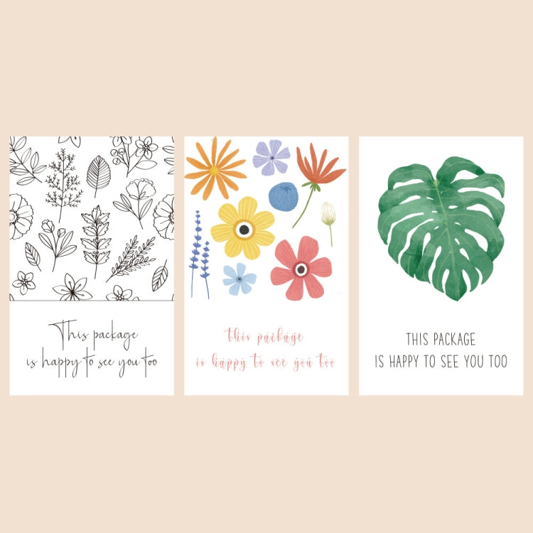 4 Packs 50 Sheets/Pack  Green Leaf Rectangular Stickers Gift Box Sealing Stickers(A3) - Sticker & Tags by PMC TechLife | Online Shopping South Africa | PMC TechLife