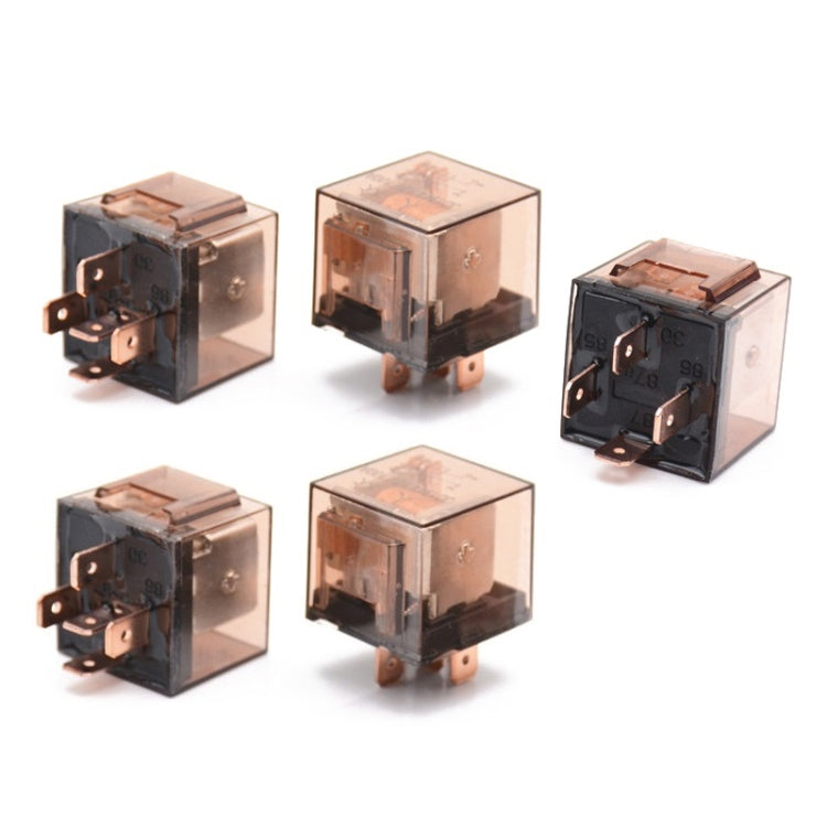 5 PCS 100A Automotive Relay With Indicator Light(12V 4 Plug 100A) - Relays by PMC Jewellery | Online Shopping South Africa | PMC Jewellery